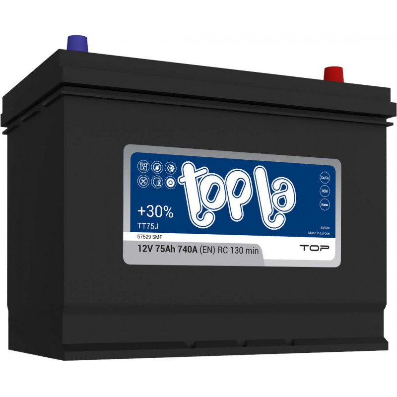 TOPLA-TOP JAPÁN 12V75AH J+ (57029) EN 740A